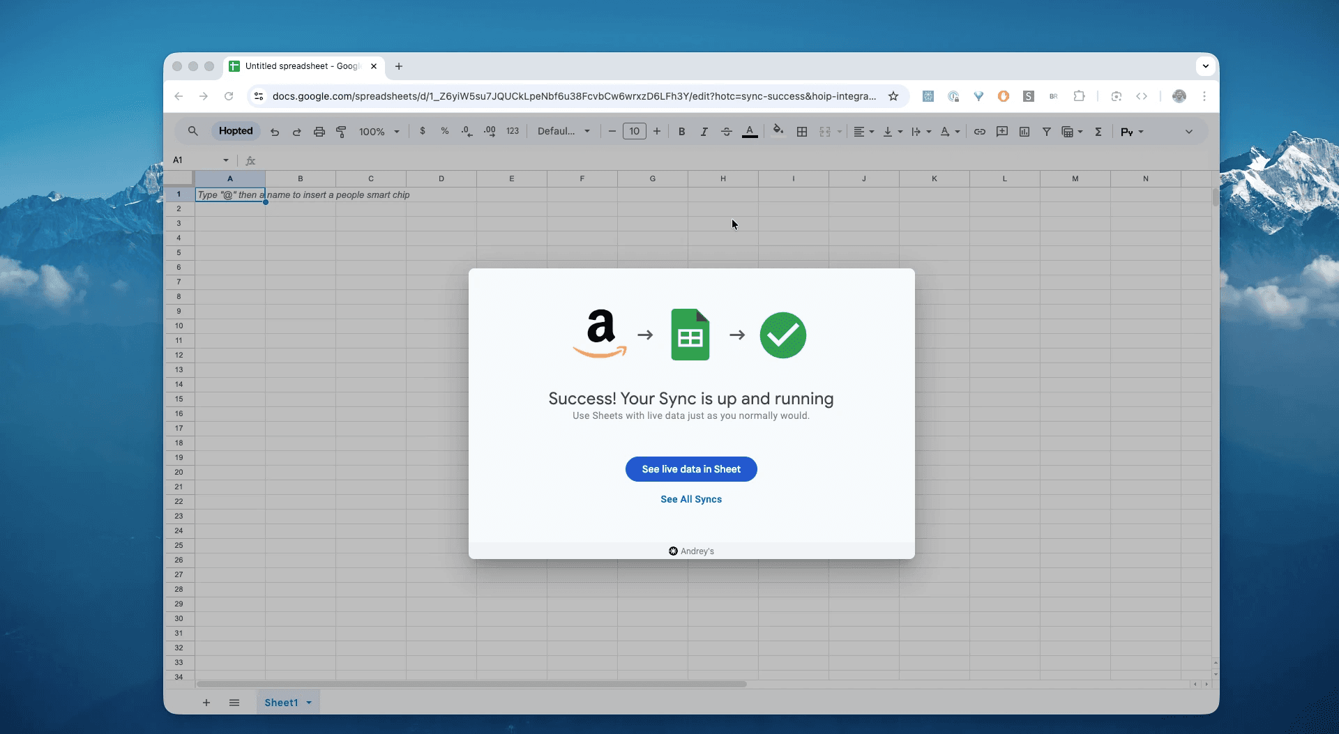 Save the FBA Fee Preview data sync in Hopted