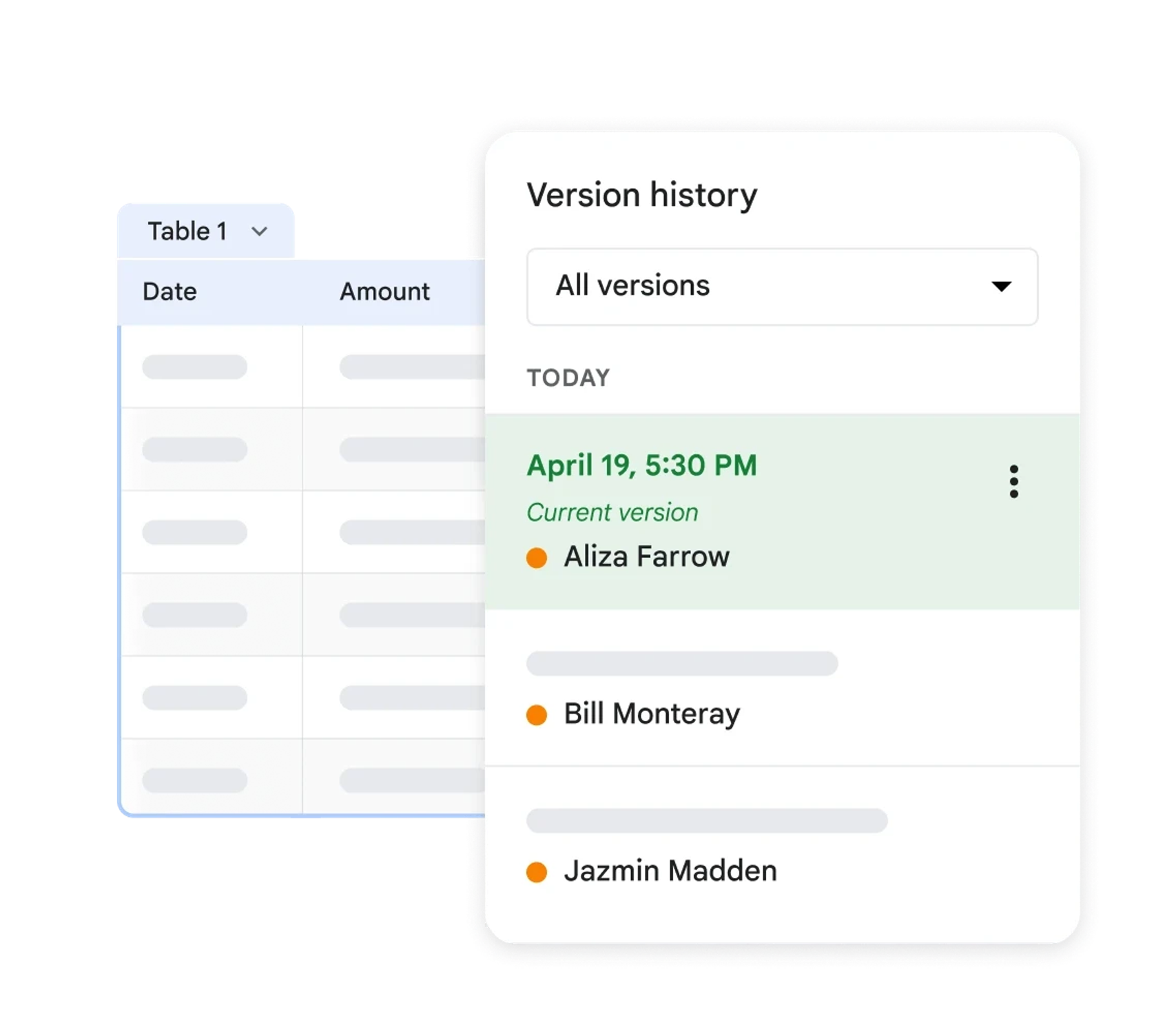 Track revisions to Amazon data