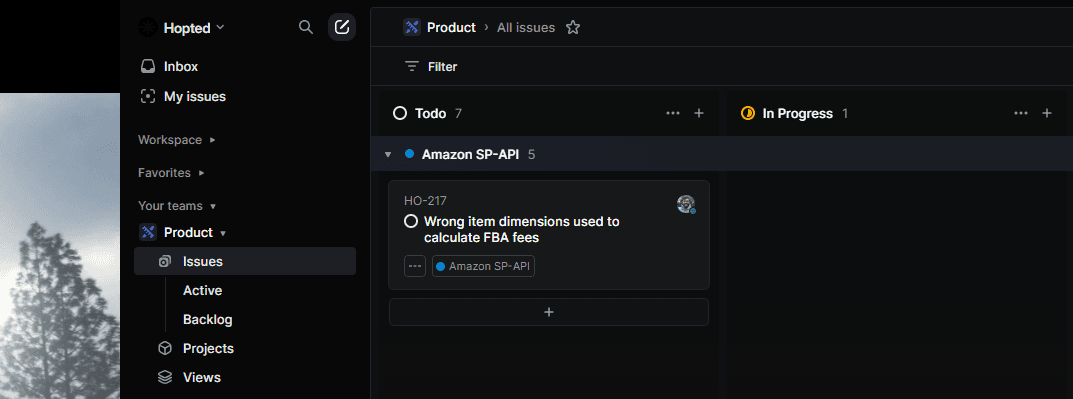 Issue titled Wrong item dimensions used to calculate FBA fees