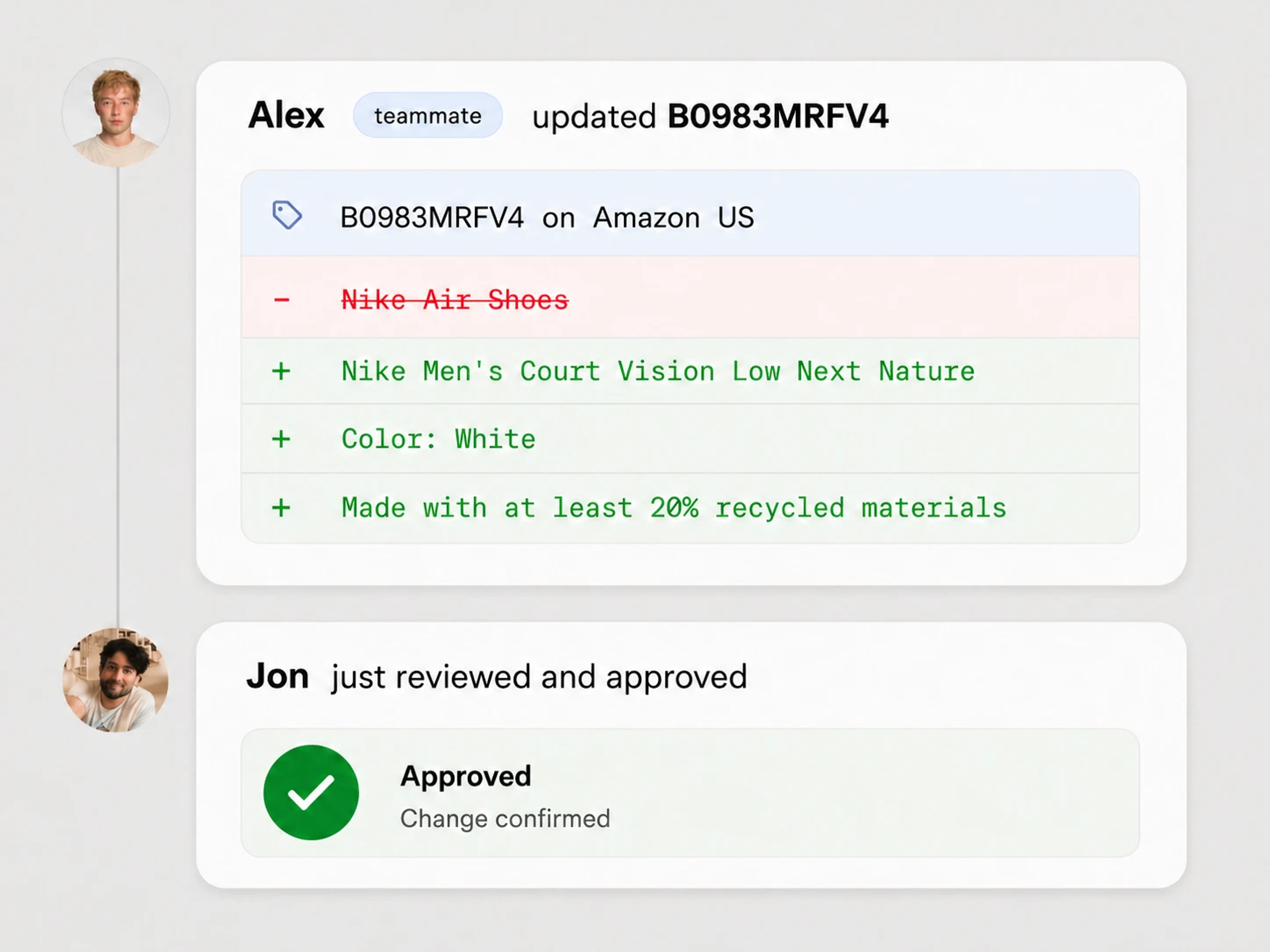 Preview every change before submitting